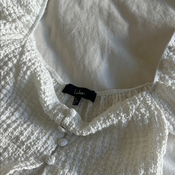 Lulu's Cream Textured Button-Up Blouse - Picture 3 of 3